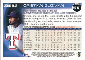 2010 Topps Update #US-171 Cristian Guzman Back