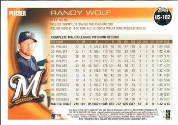 2010 Topps Update #US-182 Randy Wolf Back
