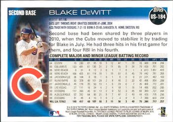 2010 Topps Update #US-184 Blake DeWitt Back