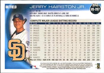 2010 Topps Update #US-207 Jerry Hairston Jr. Back