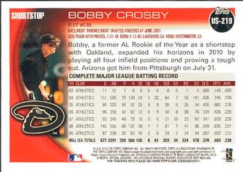 2010 Topps Update #US-219 Bobby Crosby Back