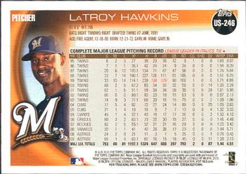 2010 Topps Update #US-246 LaTroy Hawkins Back
