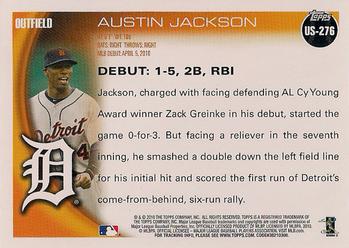 2010 Topps Update #US-276 Austin Jackson Back