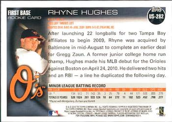 2010 Topps Update #US-282 Rhyne Hughes Back