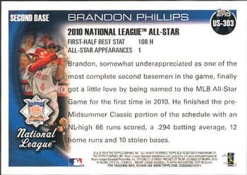 2010 Topps Update #US-303 Brandon Phillips Back