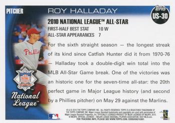 2010 Topps Update #US-30 Roy Halladay Back