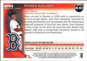 2010 Topps Update #US-323 Ryan Kalish Back