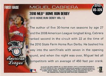 2010 Topps Update #US-326 Miguel Cabrera Back
