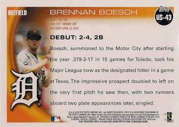2010 Topps Update #US-43 Brennan Boesch Back