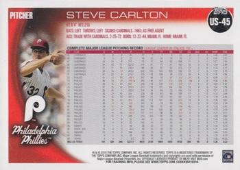 2010 Topps Update #US-45 Steve Carlton Back