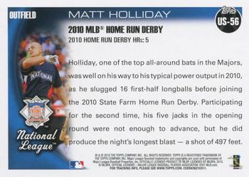 2010 Topps Update #US-56 Matt Holliday Back