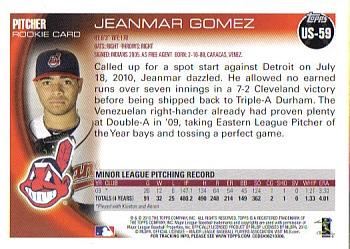 2010 Topps Update #US-59 Jeanmar Gomez Back