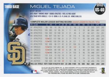 2010 Topps Update #US-60 Miguel Tejada Back