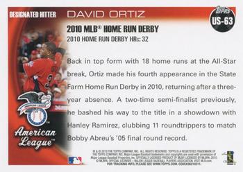 2010 Topps Update #US-63 David Ortiz Back