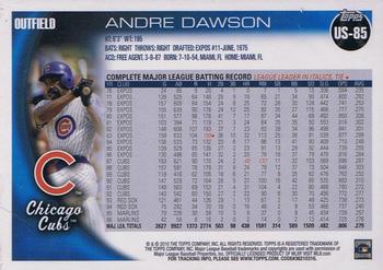 2010 Topps Update #US-85 Andre Dawson Back