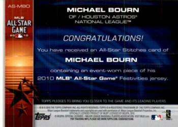 2010 Topps Update - All-Star Stitches #AS-MBO Michael Bourn Back
