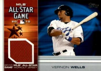 2010 Topps Update - All-Star Stitches #AS-VW Vernon Wells Front