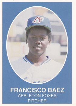 1990 Boxscores Appleton Foxes #3 Francisco Baez Front