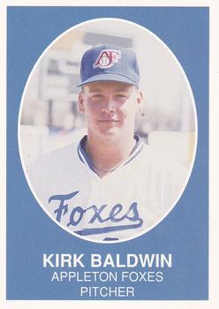1990 Boxscores Appleton Foxes #4 Kirk Baldwin Front