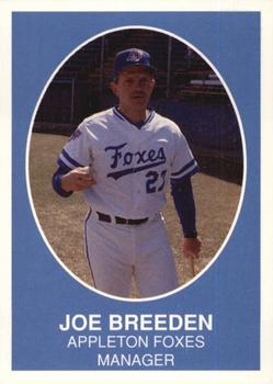 1990 Boxscores Appleton Foxes #5 Joe Breeden Front
