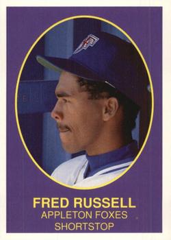 1990 Boxscores Appleton Foxes #21 Fred Russell Front