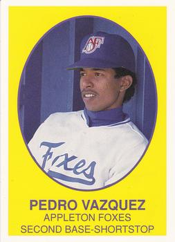 1990 Boxscores Appleton Foxes #29 Pedro Vasquez Front