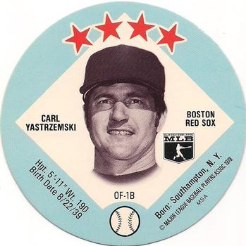 1978 Big T/Tastee-Freez Discs #16 Carl Yastrzemski Front