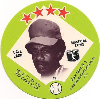 1978 Big T/Tastee-Freez Discs #17 Dave Cash Front