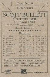 1996 Signature Rookies Old Judge - Signatures #6 Scott Bullett Back