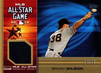 2010 Topps Update - All-Star Stitches Gold #AS-BW Brian Wilson Front