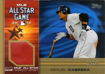 2010 Topps Update - All-Star Stitches Gold #AS-MC Miguel Cabrera Front
