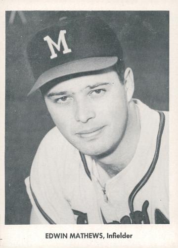 1958 Jay Publishing Milwaukee Braves Set A #NNO Edwin Mathews Front