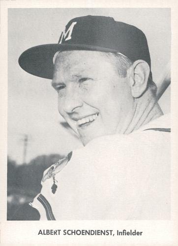 1958 Jay Publishing Milwaukee Braves Set A #NNO Albert Schoendienst Front