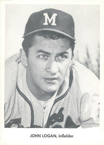 1958 Jay Publishing Milwaukee Braves Set B #NNO John Logan Front