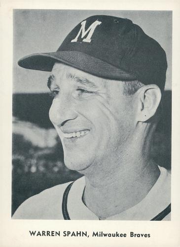 1959 Jay Publishing Milwaukee Braves Set A #NNO Warren Spahn Front