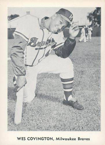 1959 Jay Publishing Milwaukee Braves Set B #NNO Wes Covington Front
