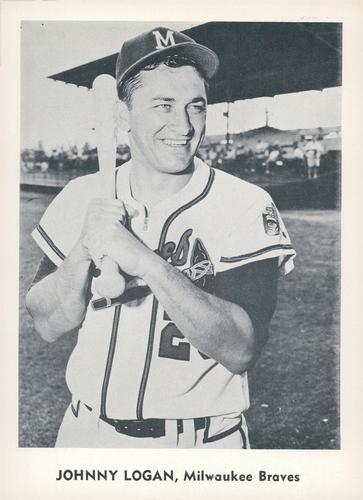 1959 Jay Publishing Milwaukee Braves Set B #NNO Johnny Logan Front