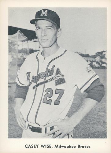 1959 Jay Publishing Milwaukee Braves Set C #NNO Casey Wise Front