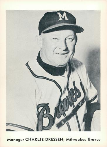 1960 Jay Publishing Milwaukee Braves Set B #NNO Charlie Dressen Front