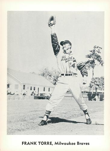 1960 Jay Publishing Milwaukee Braves Set B #NNO Frank Torre Front