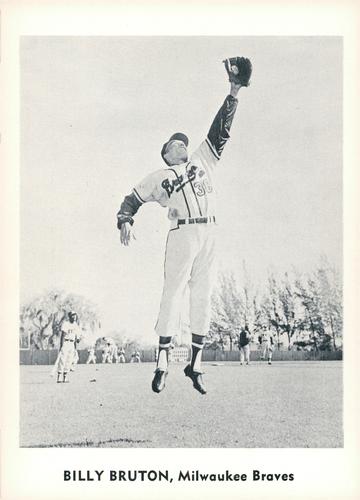 1960 Jay Publishing Milwaukee Braves Set C #NNO Billy Bruton Front