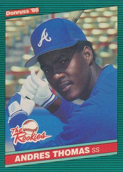 1986 Donruss The Rookies #10 Andres Thomas Front