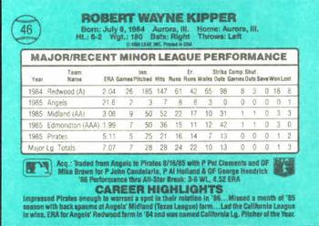 1986 Donruss The Rookies #46 Bob Kipper Back
