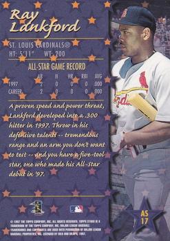 1997 Topps Stars - 1997 All-Stars #AS17 Ray Lankford Back