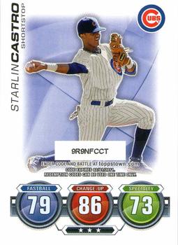 2010 Topps Update - Attax Code Cards #NNO Starlin Castro Front