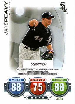 2010 Topps Update - Attax Code Cards #NNO Jake Peavy Front