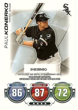 2010 Topps Update - Attax Code Cards #NNO Paul Konerko Front