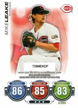 2010 Topps Update - Attax Code Cards #NNO Mike Leake Front