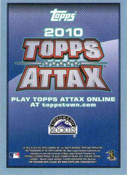 2010 Topps Update - Attax Code Cards #NNO Ubaldo Jimenez Back