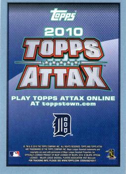 2010 Topps Update - Attax Code Cards #NNO Miguel Cabrera Back